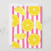 Invitation Soirée d'anniversaire d'une citronnelle rose (Dos)