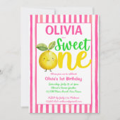 Invitation Soirée d'anniversaire d'une citronnelle rose (Devant)