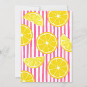 Invitation Soirée d'anniversaire d'une citronnelle rose (Dos)