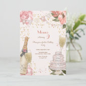 Invitation Soirée d'anniversaire élégante en pastel (Debout devant)