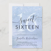 Invitation Soirée d'anniversaire élégante en sweet sixteen de (Devant)