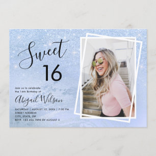 Invitation Soirée d'anniversaire en sweet sixteen de parties 