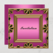 Invitation Soirée d'anniversaire féminine (Devant / Derrière)