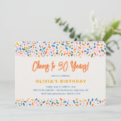 Invitation Soirée d'anniversaire festive de 30 ans (Debout devant)