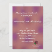 Invitation Soirée d'anniversaire mignonne (Dos)