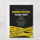 Invitation Soirée d'anniversaire mystère de meurtre en pyjama (Devant)
