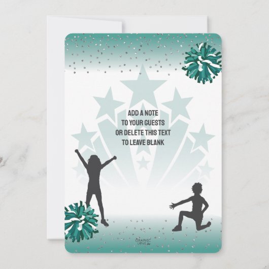 Invitation Soirée d'anniversaire, n'importe quel âge vert (Dos)