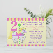 Invitation Soirée d'Anniversaire Peint Pony (Debout devant)