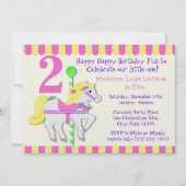 Invitation Soirée d'Anniversaire Peint Pony (Devant)