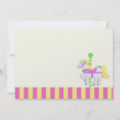 Invitation Soirée d'Anniversaire Peint Pony (Dos)