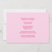 Invitation Soirée d'anniversaire personnalisée de la coutume  (Dos)