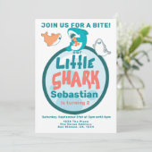 Invitation Soirée d'anniversaire personnalisée pour le requin (Debout devant)