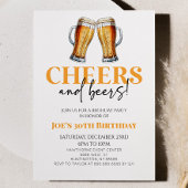 Invitation Soirée d'anniversaire pour la bière et la bière