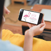 Invitation Soirée d'anniversaire rose mignonne Flamingle