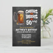 Invitation Soirée D'Anniversaire Rustique À 50 Ans (Debout devant)