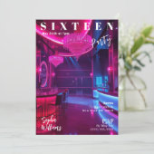 Invitation Soirée d'anniversaire Seteen Magazine Couverture (Debout devant)