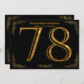 Invitation Soirée d'anniversaire, Style Gatsby, parties scint (Devant / Derrière)