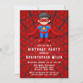 Invitation Soirée d'anniversaire SuperHero Boy (Devant)