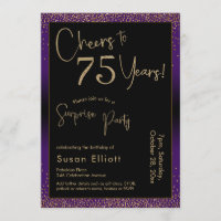Soirée d'anniversaire surprise de 75 ans, violet