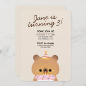 Invitation Soirée d'anniversaire très simple (Devant / Derrière)