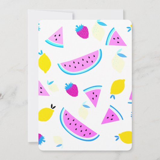 Invitation soirée d'anniversaire tropical aloha script (Dos)