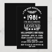 Invitation Soirée d'anniversaire vintage personnalisée (Devant / Derrière)