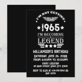 Invitation Soirée d'anniversaire vintage personnalisée (Devant / Derrière)