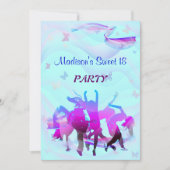 Invitation Soirée dansante d'anniversaire (Devant)