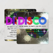 Invitation Soirée dansante Disco (Devant / Derrière)