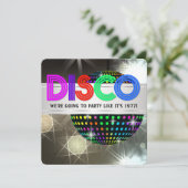 Invitation Soirée dansante Disco (Debout devant)