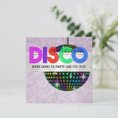 Invitation Soirée dansante Disco (Debout devant)
