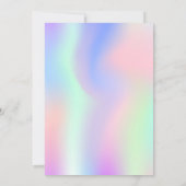 Invitation Soirée dansante disco anniversaire holographique r (Dos)