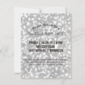 Invitation Soirée dansante Disco Silver | Fête à thème des an (Dos)