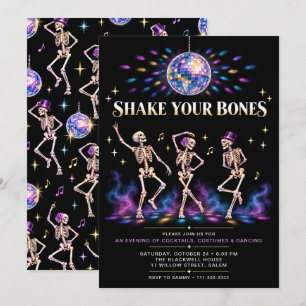 Invitation Soirée Dansante Halloween Shake Your Bones