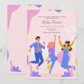 Invitation Soirée Dansante pour Ados (Devant / Derrière)