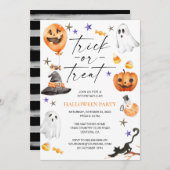 Invitation Soirée d'aquarelle d'Halloween (Devant / Derrière)