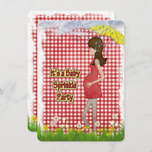 Invitation Soirée d'arrosage pour bébé (Devant / Derrière)