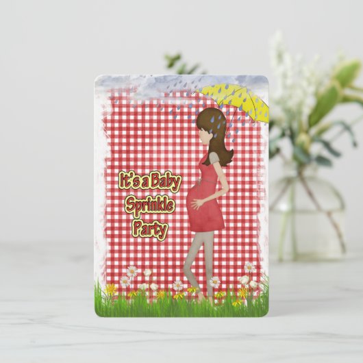 Invitation Soirée d'arrosage pour bébé (Debout devant)