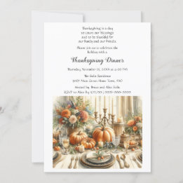 Invitation Soirée d'automne de Thanksgiving