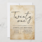 Invitation Soirée de 21e anniversaire sophistiquée (Devant)