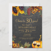 Invitation Soirée de 30 ans à l'automne 30e anniversaire (Devant)