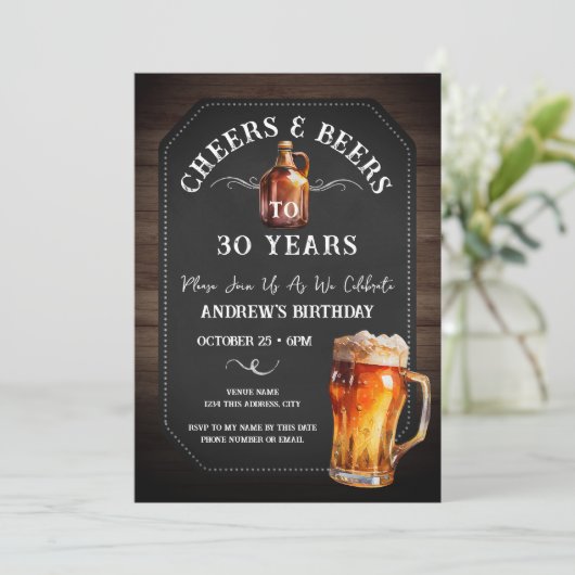 Invitation Soirée de 30e anniversaire (Debout devant)