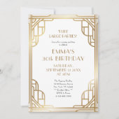 Invitation Soirée de 30e anniversaire de l'élégante Porte d'o (Devant)