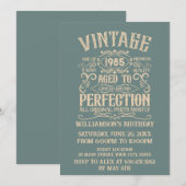 Invitation Soirée de 40 ans vintage personnalisée (Devant / Derrière)