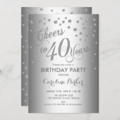 Invitation Soirée de 40e anniversaire (Devant / Derrière)