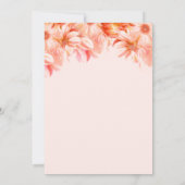 Invitation Soirée de 40e anniversaire Blush Pink Gold Floral (Dos)