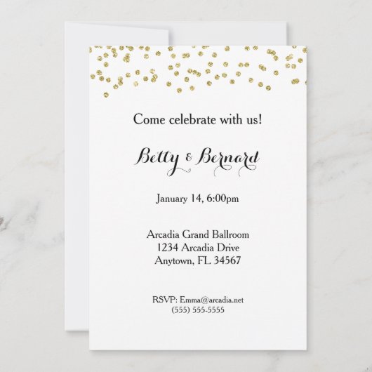 Invitation Soirée de 50 ans (Dos)