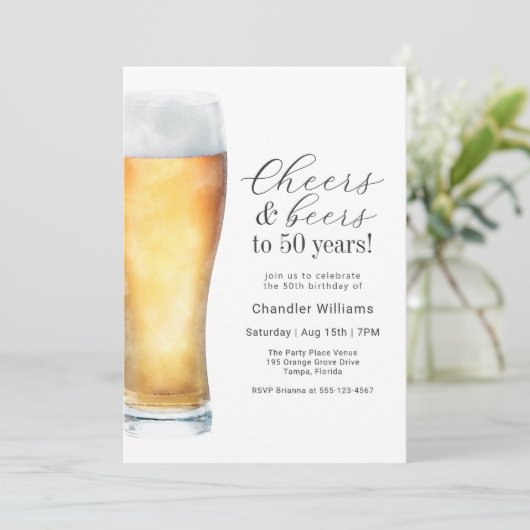 Invitation Soirée de 50e anniversaire (Debout devant)