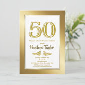 Invitation Soirée de 50e anniversaire de parties scintillant  (Debout devant)