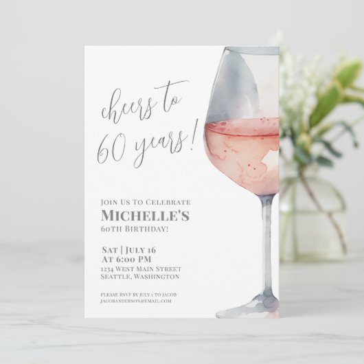 Invitation Soirée de 60 ans 60e anniversaire (Debout devant)